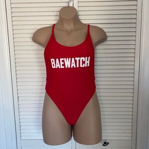 Dippin Daisy's Baewatch Red One-piece Swimwear
